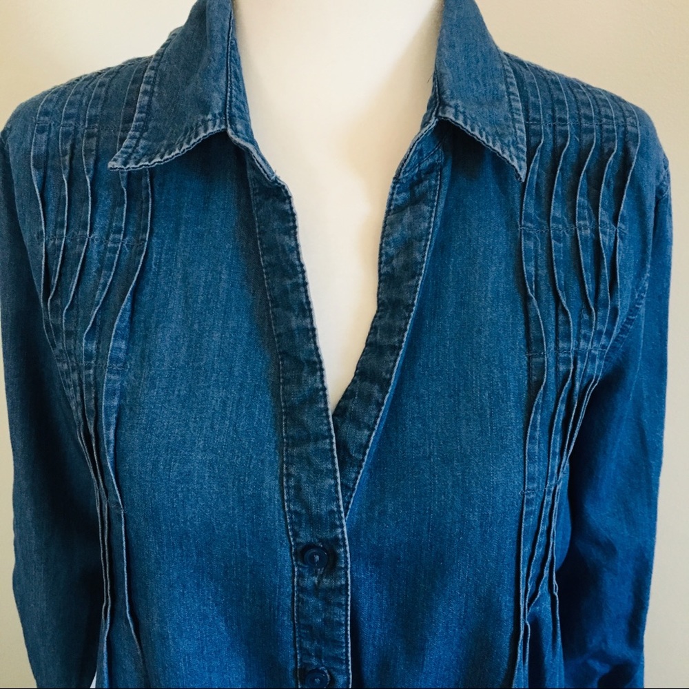 Gloria Vanderbilt Missy Small Denim Shirt Top